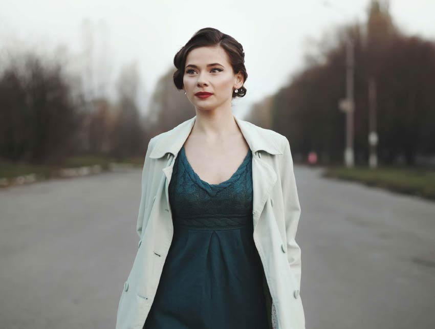 Stylish Woman Walking in the Street 1